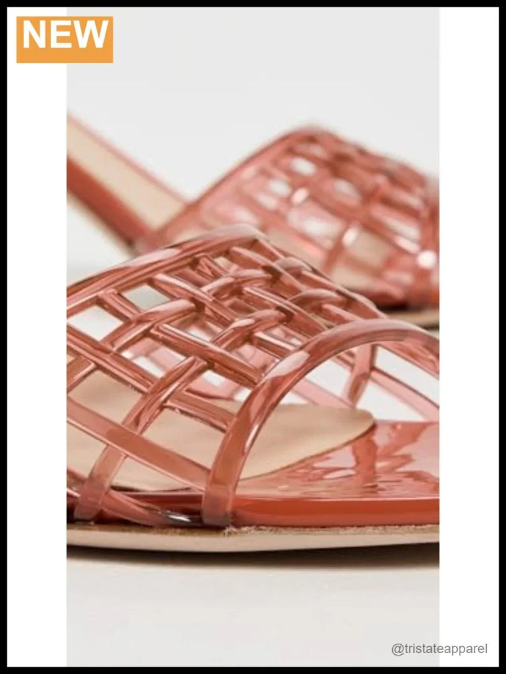 Veronica Beard Tia Jelly Slide Sandal Kitten Heel Caged Ankle Strap
